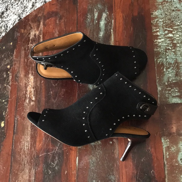 Coach Shoes - Coach Booties Open Toe Heeled Boots.